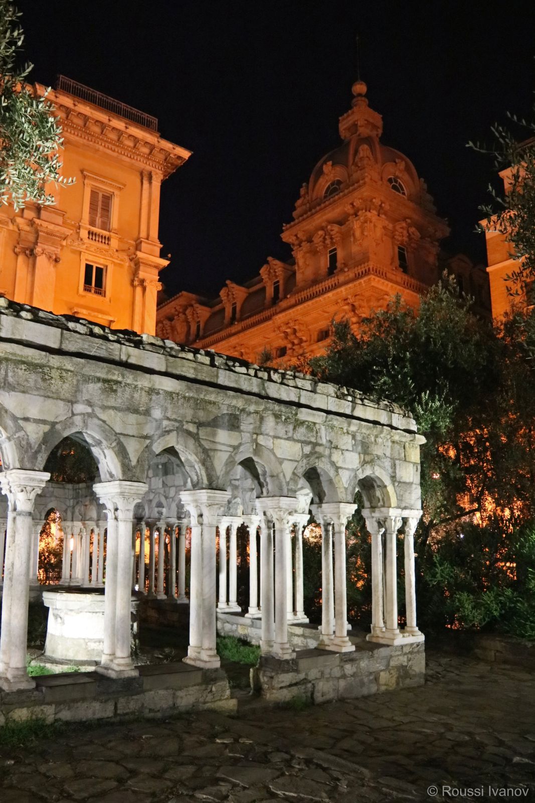 Genoa at night